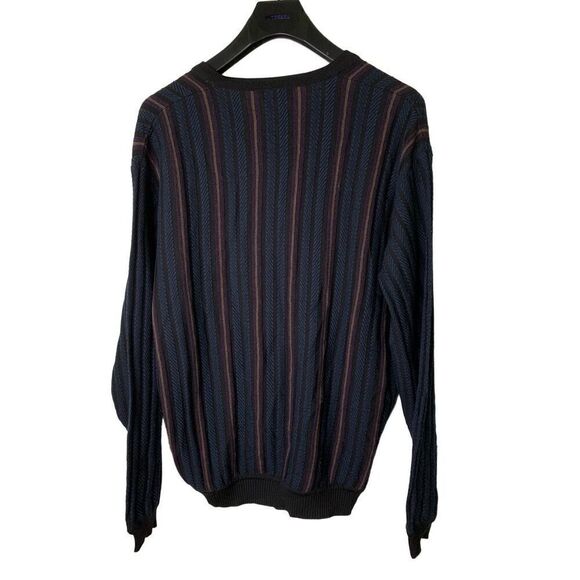 St. Croix Cosby granpda sweater pullover v neck striped men's size large - Picture 2 of 4